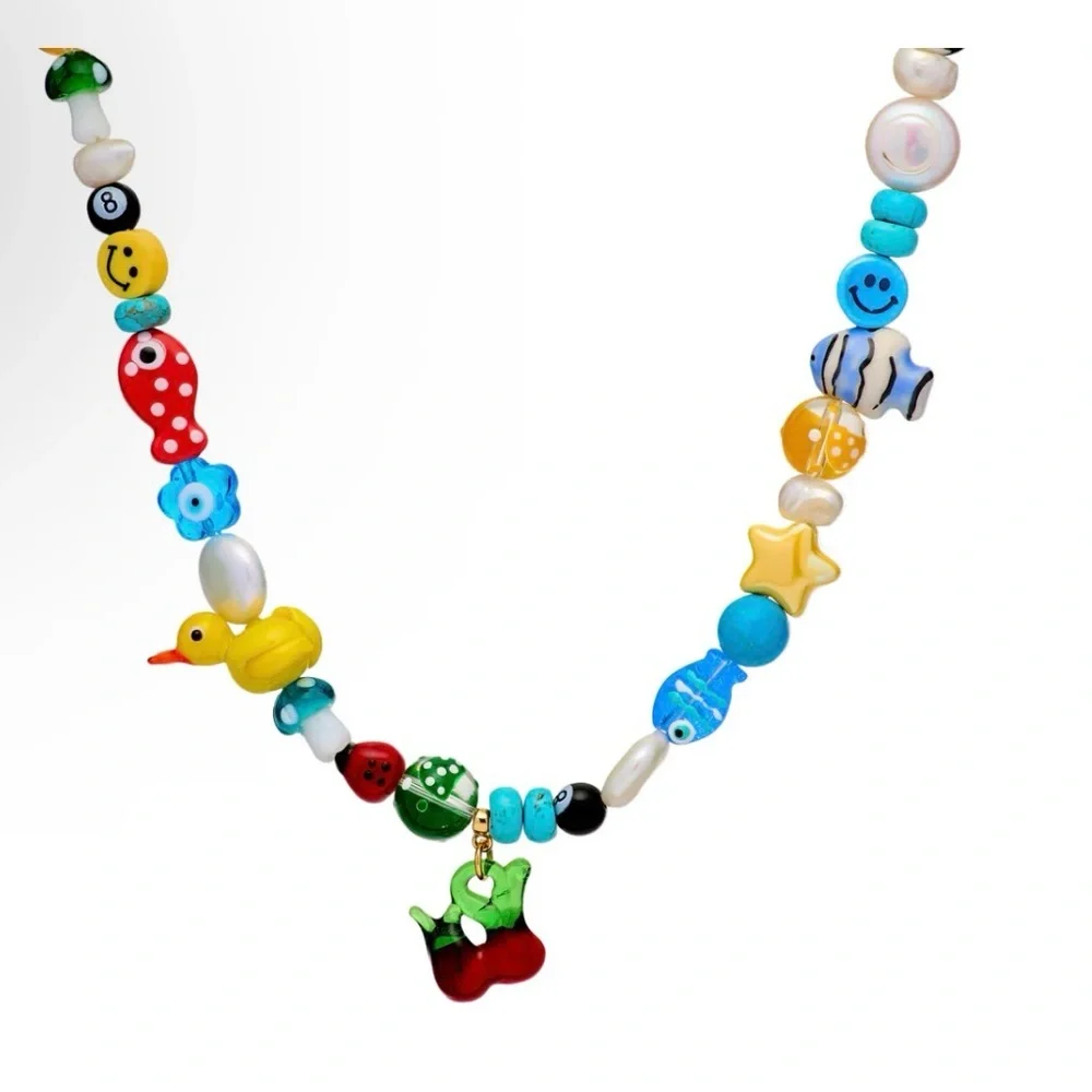Mayamar whimsical Lucky Cherry‎ charm Necklace